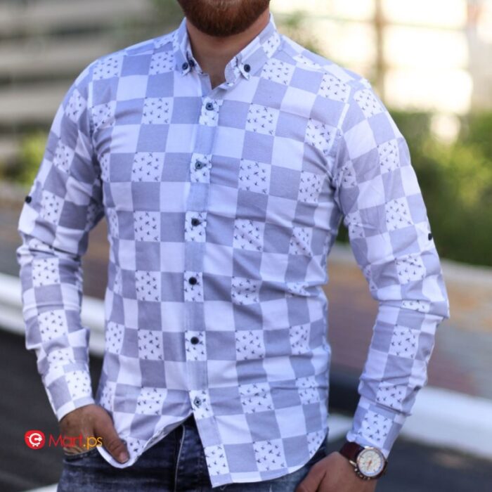 ⁦قميص رجالي كم صيفي⁩ - الصورة ⁦2⁩