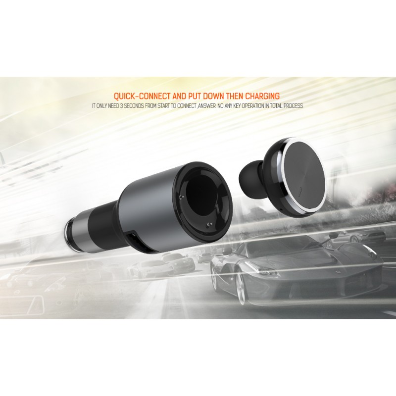 1010861_67da27e4ce96f شاحن سيارة مخرج 2.4 أمبير مع سماعة بلوتوث ومكان مخصص للسماعه على الشاحن - الصورة 1