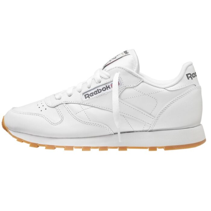 ⁦Reebok Unisex Classic Leather Shoes - حذاء ريبوك كلاسيك جلد للجنسين لون أبيض⁩ - الصورة ⁦2⁩