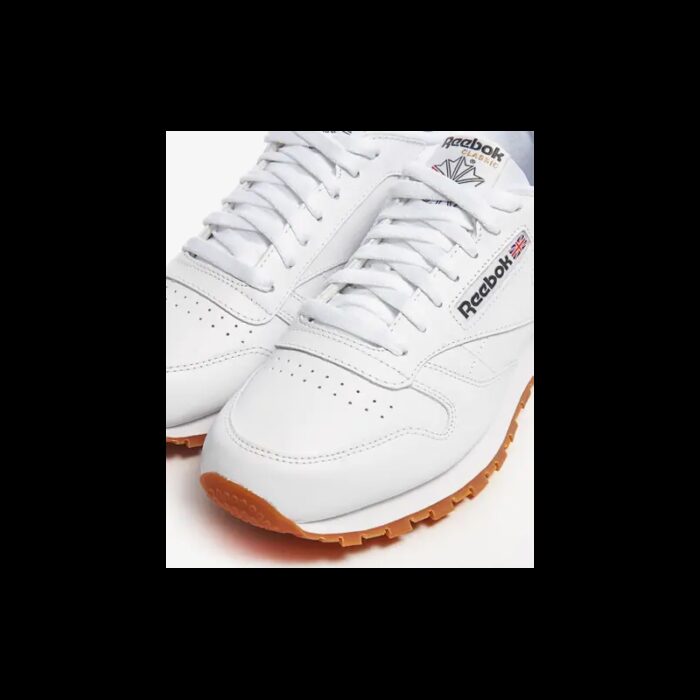 ⁦Reebok Unisex Classic Leather Shoes - حذاء ريبوك كلاسيك جلد للجنسين لون أبيض⁩ - الصورة ⁦10⁩