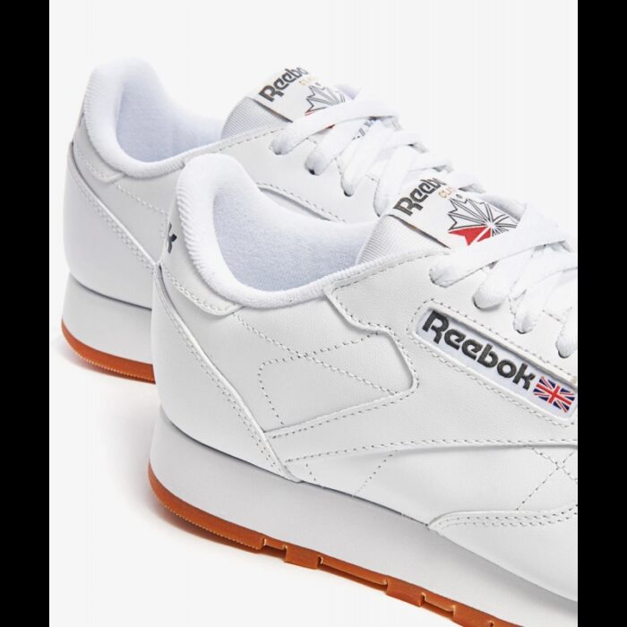 ⁦Reebok Unisex Classic Leather Shoes - حذاء ريبوك كلاسيك جلد للجنسين لون أبيض⁩ - الصورة ⁦11⁩