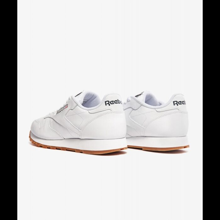⁦Reebok Unisex Classic Leather Shoes - حذاء ريبوك كلاسيك جلد للجنسين لون أبيض⁩ - الصورة ⁦12⁩