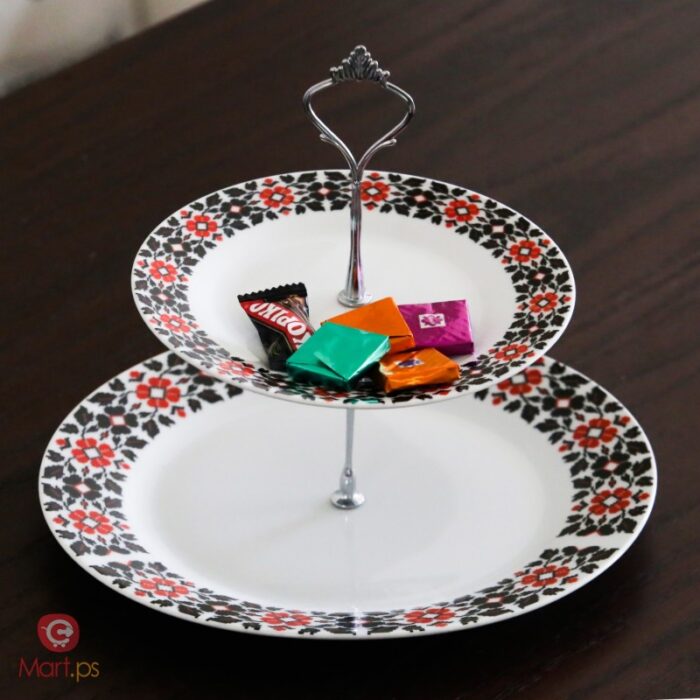 ⁦مضيفة طبقتين بنقشة فلسطينية⁩ - الصورة ⁦3⁩