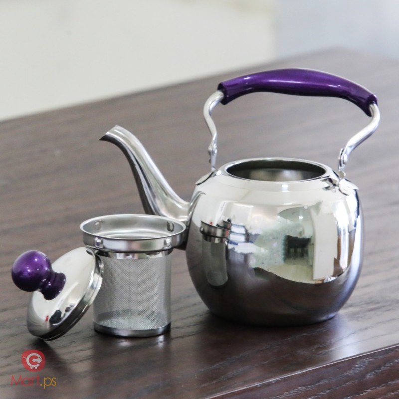 ⁦ابريق شاي ستانلس ستيل 1 لتر⁩ - الصورة ⁦1⁩