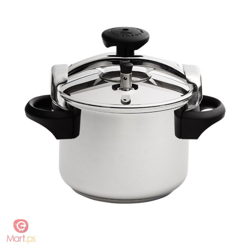 ⁦طنجرة ضغط  Silampo ستانليس ستيل 8 لتر برتغالي مكفول⁩ - الصورة ⁦1⁩