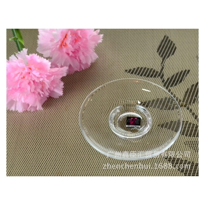 ⁦صحون زجاج شفاف حجم وسط/٦قطع⁩ - الصورة ⁦2⁩