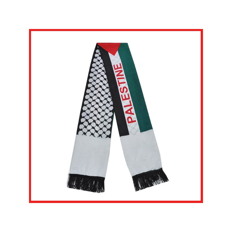 ⁦وشاح كوفية مع علم فلسطين⁩ - الصورة ⁦1⁩