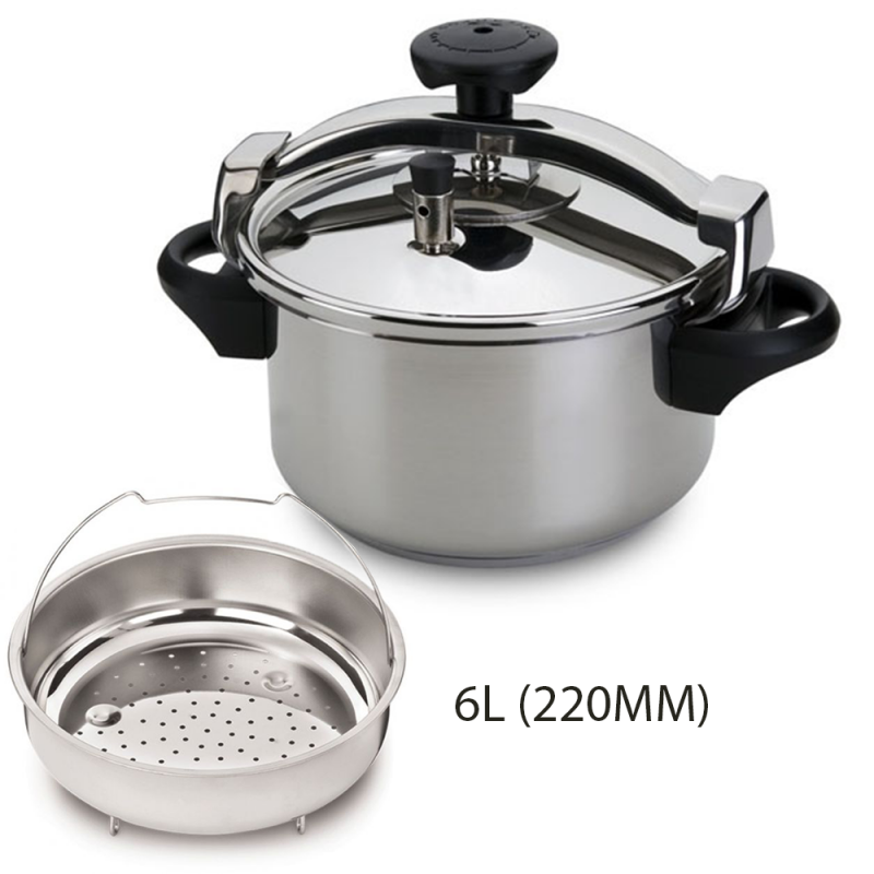 ⁦طنجرة ضغط سلمبوس ستانلس ستيل6 لتر⁩ - الصورة ⁦1⁩