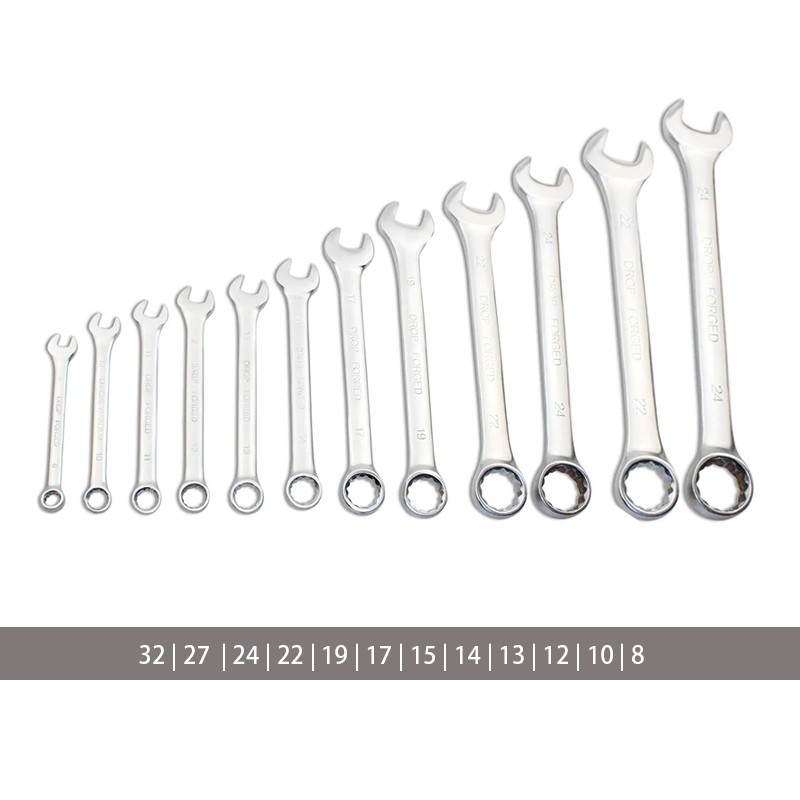 ⁦طقم مفاتيح مفتوح من جهة ومغلق من جهة ( شك رنج ) 12 قطعة⁩ - الصورة ⁦1⁩