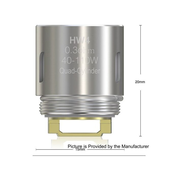 ⁦كويل رباعي الاسطوانة HW4 للأراجيل الالكترونية⁩ - الصورة ⁦2⁩