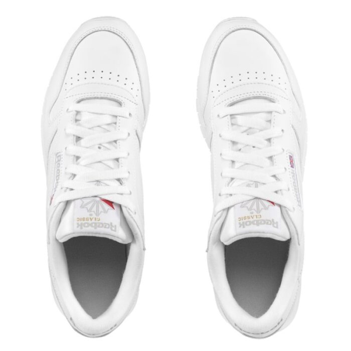 ⁦حذاء ريبوك كلاسيك ليذر جلد للجنسين لون أبيض- Reebok Unisex Classic Leathers Shoes⁩ - الصورة ⁦5⁩