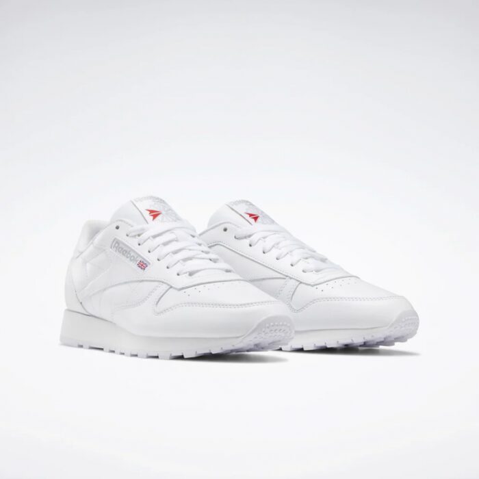 ⁦حذاء ريبوك كلاسيك ليذر جلد للجنسين لون أبيض- Reebok Unisex Classic Leathers Shoes⁩ - الصورة ⁦12⁩