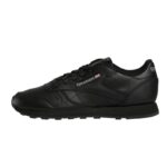 ⁦Reebok Womens' Classic Leather Shoes - حذاء ريبوك كلاسيك جلد للنساء لون أسود⁩ - الصورة ⁦2⁩