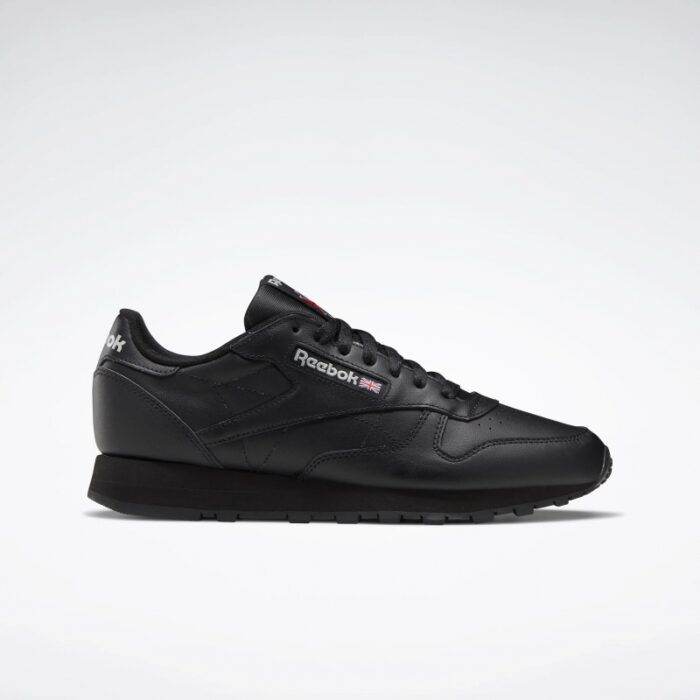 ⁦Reebok Womens' Classic Leather Shoes - حذاء ريبوك كلاسيك جلد للنساء لون أسود⁩ - الصورة ⁦8⁩