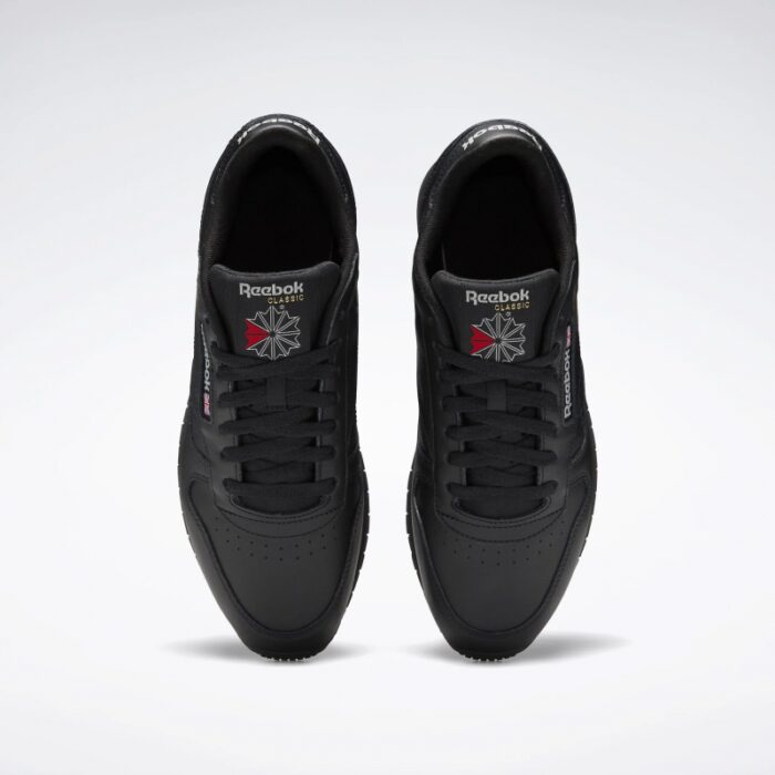 ⁦Reebok Womens' Classic Leather Shoes - حذاء ريبوك كلاسيك جلد للنساء لون أسود⁩ - الصورة ⁦12⁩