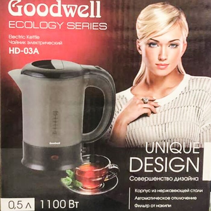 ⁦سخان ماء منزلي كهربائي 1100 واط حجم 0.5 لتر Good Well⁩ - الصورة ⁦1⁩