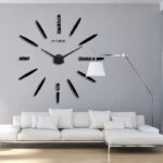 ساعة حائط ستيكرز ZH لون أسود