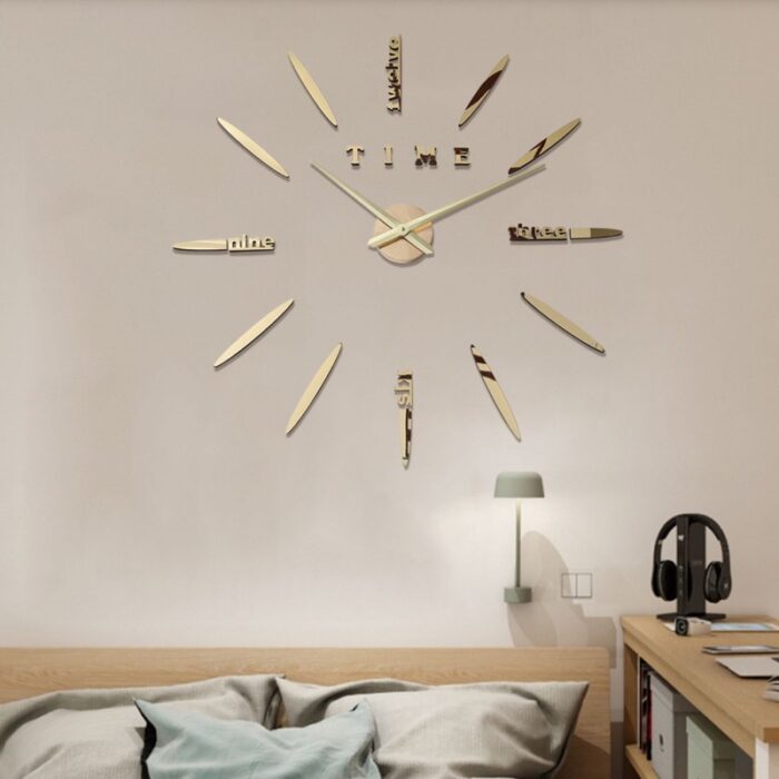 1015212_67da2ecd20eaa ساعة حائط ستيكرز ZH لون ذهبي - الصورة 1