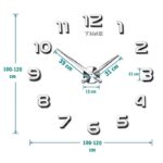 ⁦ساعة حائط اكريليك انالوج ثلاثية الأبعاد دائرية لون بني (قهوة)⁩ - الصورة ⁦2⁩
