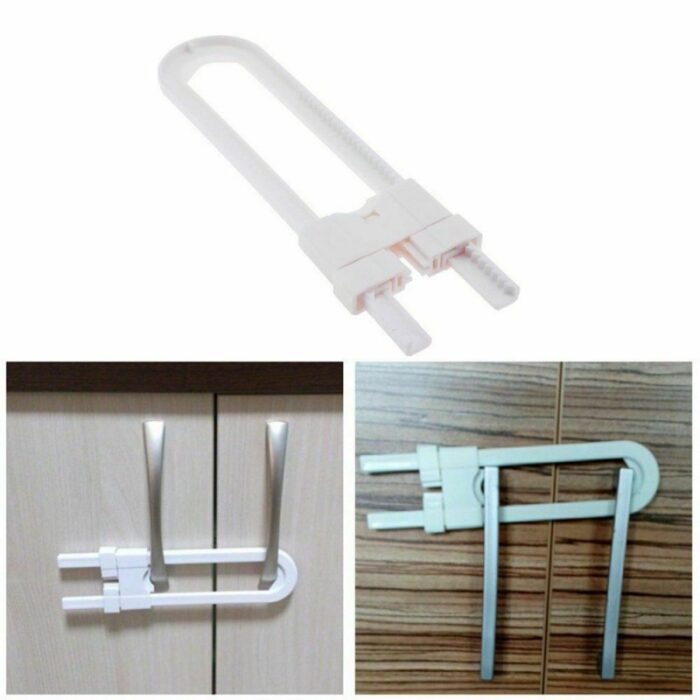 ⁦طقم قفل خزائن بلاستيك (2 قطعتين) للاطفال⁩ - الصورة ⁦3⁩