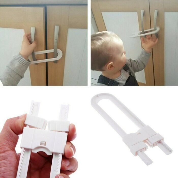 ⁦طقم قفل خزائن بلاستيك (2 قطعتين) للاطفال⁩ - الصورة ⁦4⁩