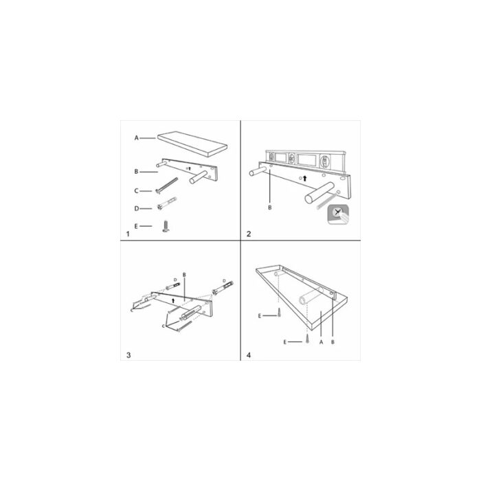 ⁦رف خشبي مع زوايا مخفية⁩ - الصورة ⁦3⁩