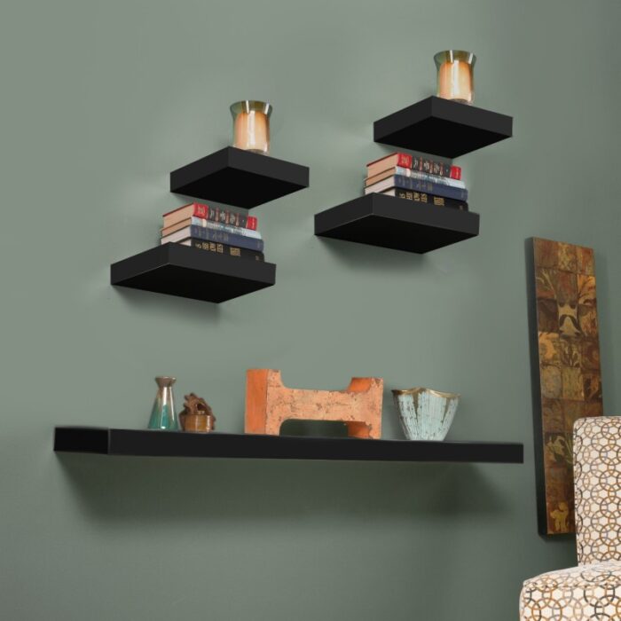 1015640_67da2f8ab5340 طقم رفوف خشبية 5 قطع - الصورة 1