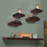 طقم رفوف خشبية 5 قطع