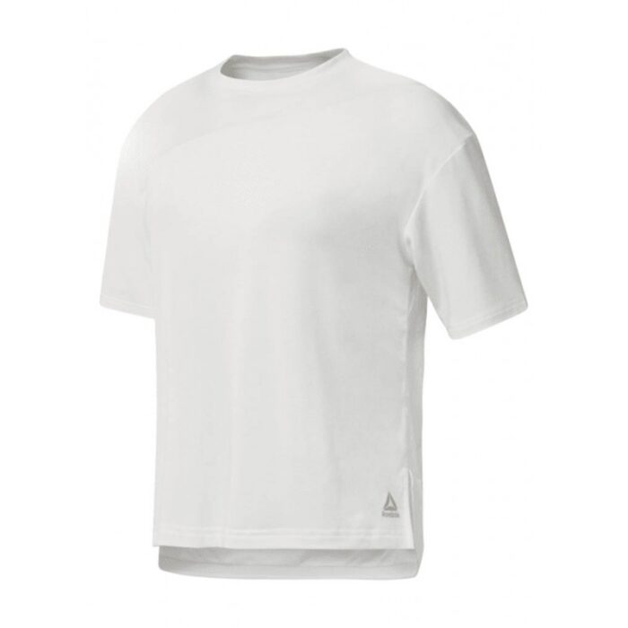 ⁦تيشيرت ريبوك لايت ويت ويفن للنساء لون أبيض - Reebok Women's Lightweight Woven T-Shirt - White⁩ - الصورة ⁦2⁩