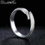 خاتم فضة  925s ورقة شجر