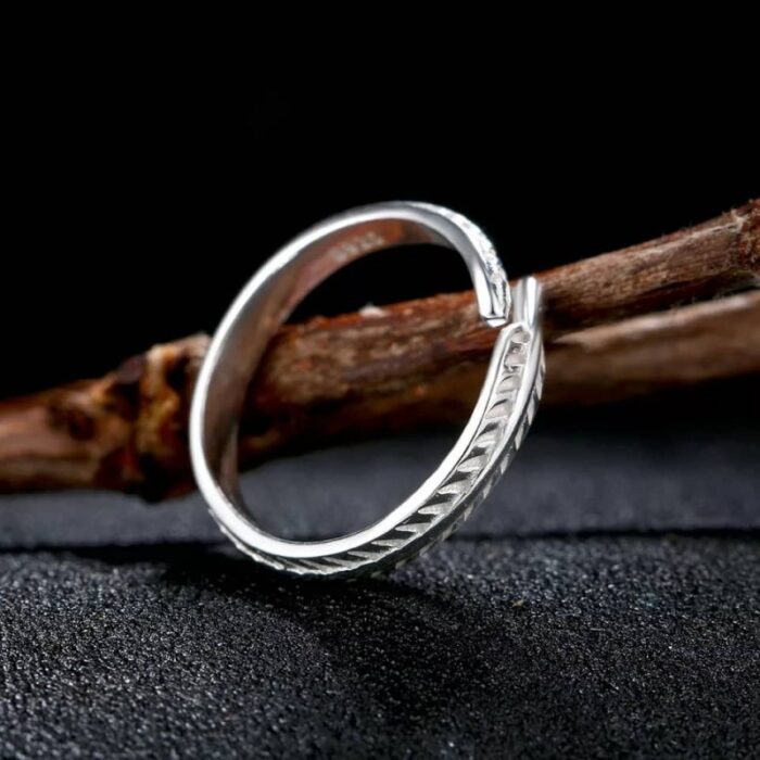 ⁦خاتم فضة  925s ورقة شجر⁩ - الصورة ⁦2⁩