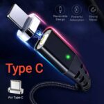 كيبل type C  مغناطيس لشحن الهاتف ونقل البيانات