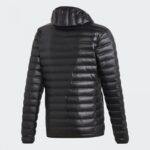 ⁦adidas Men's Varilite Hooded Down Jacket -Black- جاكيت اديداس للرجال لون أسود⁩ - الصورة ⁦5⁩