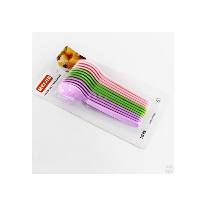 1018617_67da340c09d1b طقم معالق أطفال بلاستيك 12 قطعة - الصورة 1