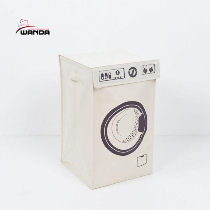 ⁦سلة غسيل على شكل غسالة ( 36×36×60 سم )⁩ - الصورة ⁦2⁩