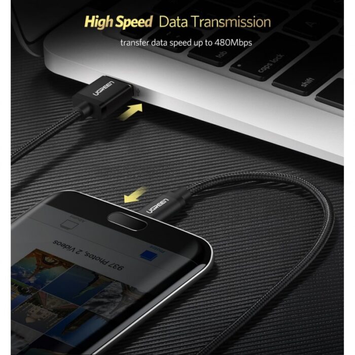 ⁦Ugreen Micro Cable quick charge كيبل شحن⁩ - الصورة ⁦5⁩