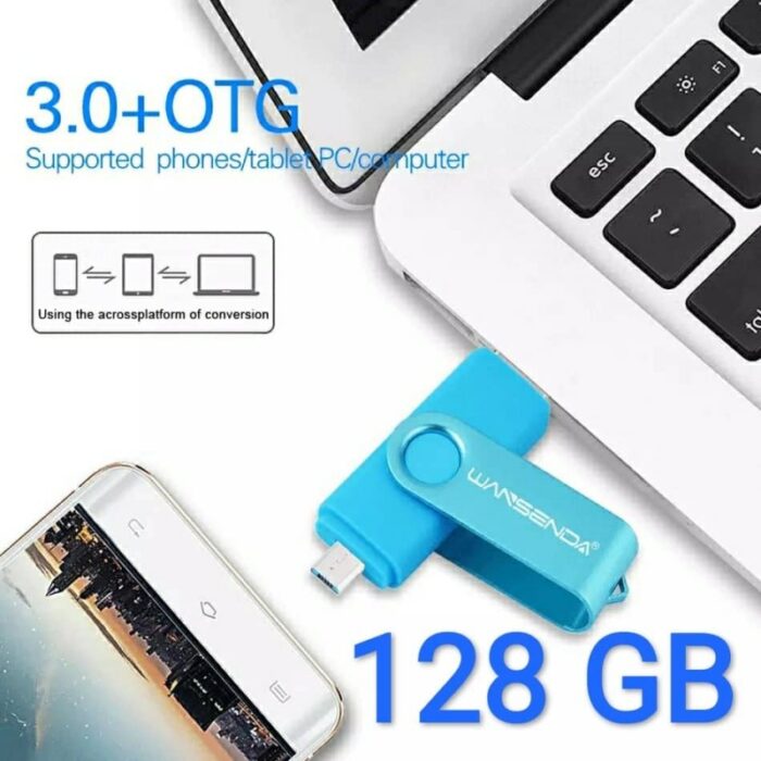 ⁦USB FLASH and OTG 128GB ( فلاش للهواتف والكمبيوتر )⁩ - الصورة ⁦2⁩
