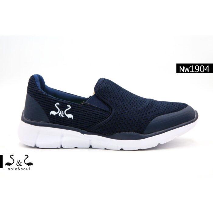 ⁦لون كحلي ونعل أبيض حذاء سبورت Sole and Soul⁩ - الصورة ⁦3⁩