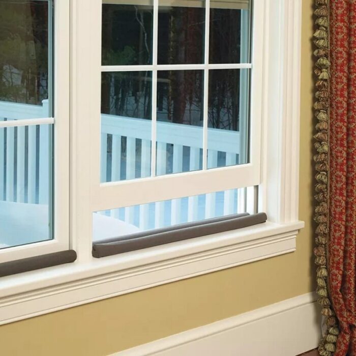 ⁦سدادة واسفنجة تحت الأبواب واقي مزدوج قابل للتعديل لون بني⁩ - الصورة ⁦3⁩