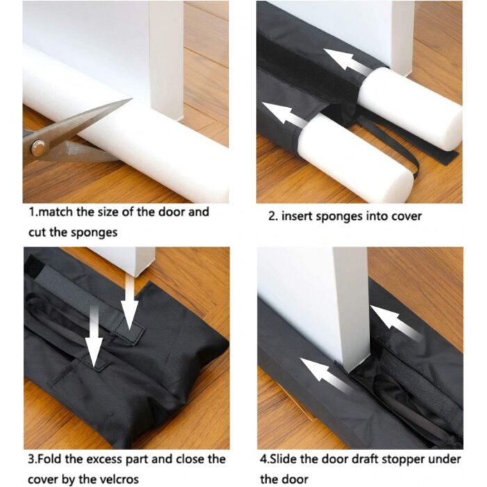 ⁦سدادة واسفنجة تحت الأبواب واقي مزدوج قابل للتعديل لون بني⁩ - الصورة ⁦14⁩