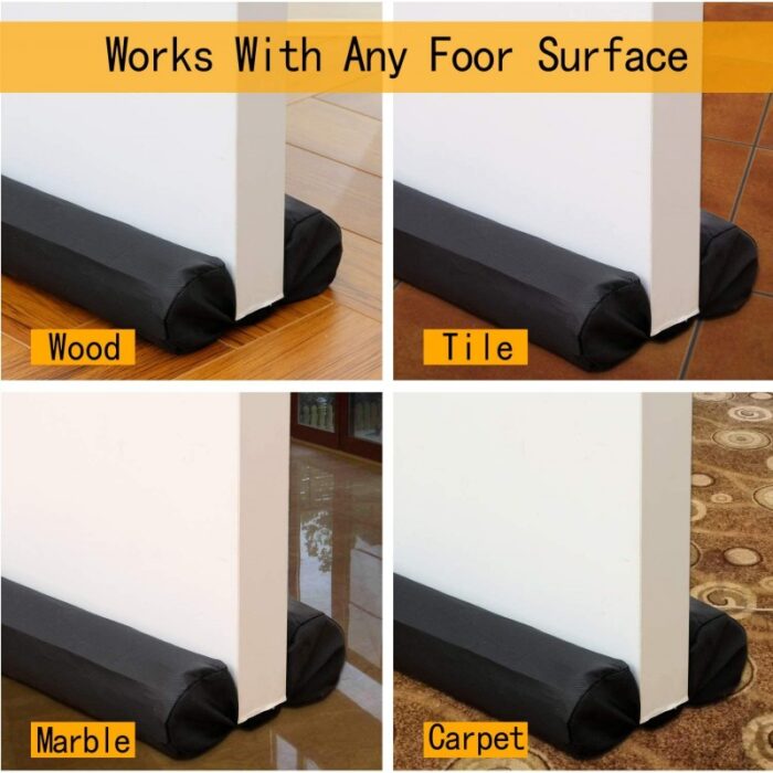 ⁦سدادة واسفنجة تحت الأبواب واقي مزدوج قابل للتعديل لون بني⁩ - الصورة ⁦15⁩