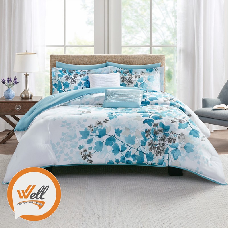 ⁦طقم غطاء تخت ميكروفيبر 8 قطع مجوز 260X240 CM⁩ - الصورة ⁦1⁩