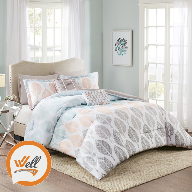 ⁦طقم غطاء تخت ميكروفيبر 8 قطع مجوز 260X240 CM⁩ - الصورة ⁦1⁩