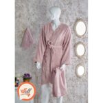 روب حمام 3 قطع عرايسي قطن %100 حجم ( S لـ M )