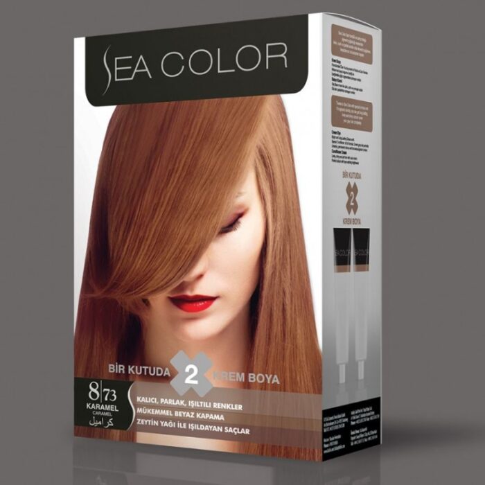 1022965_67da3b2caa5e4 SEA COLOR صبغة شعر كراميل 8/73 100مل - الصورة 1