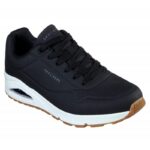 حذاء سكيتشرز أونو – ستاند اون اير للرجال لون أسود ونعل أبيض- Skechers Men's Uno - Stand on Air Shoes