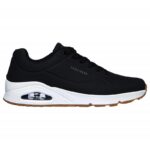 ⁦حذاء سكيتشرز أونو – ستاند اون اير للرجال لون أسود ونعل أبيض- Skechers Men's Uno - Stand on Air Shoes⁩ - الصورة ⁦6⁩