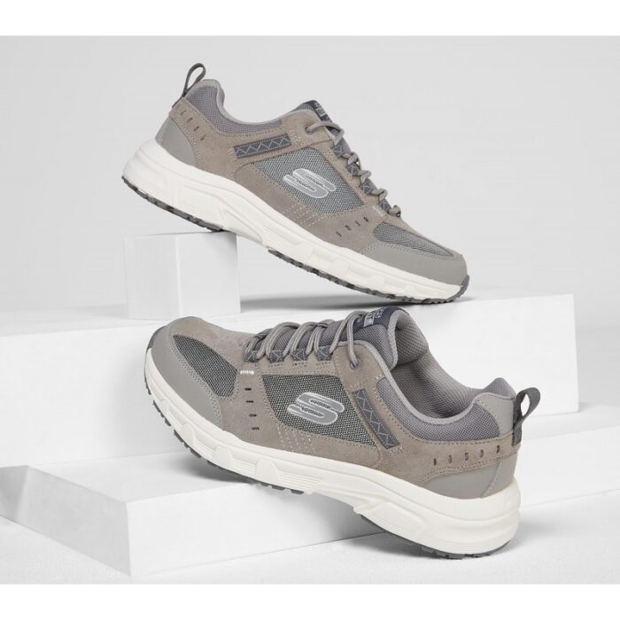⁦Skechers Men's Relaxed Fit: Oak Canyon Shoes  - حذاء سكيتشرز ريلاكس فيت: اوك كايون لون رمادي⁩ - الصورة ⁦2⁩