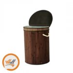 سلة غسيل دائرية خيزران قابلة للطي 40X60 CM