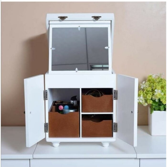 ⁦صندوق مجوهرات خشب أبيض⁩ - الصورة ⁦1⁩